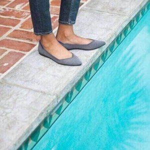 Rothy’s The Point flats Cloud Grey Birdseye